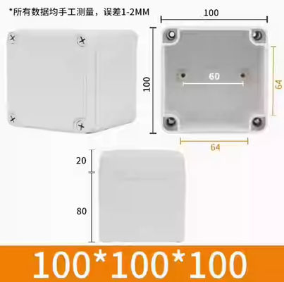 Clear Lid ABS PC Material Watertight Electric Box 100*100*100mm with Plastic Screws