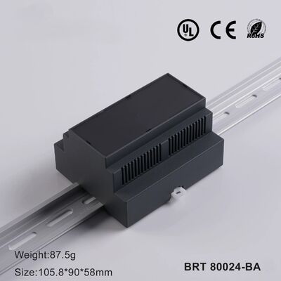 6 Module DIN Rail Enclosure White DIN Rail Housing PLC Industrial Control Box