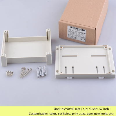 Elektronik Diy Anahtar Kutusu Kablo Bağlantı Kutusu için PLC Din Ray Muhafazası 145 * 90 * 40 Mm