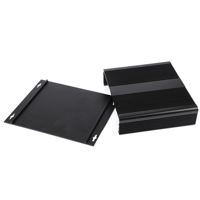 204x48x150mm Siyah Gümüş Renkli Heatsink Yanları ile Ekstrüde Büyük Alüminyum Kaplama