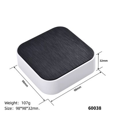 Pürüzlü Bitirme Yüzeyi 98*98*32mm akıllı wifi denetleyici elektronik için masaüstü plastik kabuklar